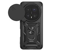 Coque Anneau pour Honor Magic 8 Pro avec Cache Caméra Coulissant Antichoc Mayaxess Noir