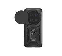 Coque Anneau pour Honor Magic 8 Pro avec Cache Caméra Coulissant Antichoc Mayaxess Noir