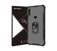 NOVAGO Compatible avec Huawei P Smart Z/Honor 9X/Honor 9X Pro - Pack Complet- Coque Résistante avec Anneau Anti Chute + 2 Films de Protection écran en Verre trempé résistant 0.33mm 9H