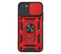 Coque Anneau pour iPhone SE 2022/SE 2020/8/7, Cache Caméra Coulissant et Bague