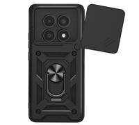 Coque Anneau pour Redmi Note 15 5G avec Cache Caméra Coulissant Mayaxess Noir