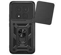 Coque Anneau pour Redmi Note 15 Pro Plus 5G avec Cache Caméra Coulissant Noir