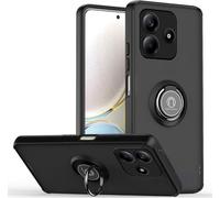 Coque anneau support - AUTREMENT - Xiaomi Redmi Note 14 4G - Noir - Silicone & TPU - Souple