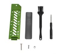 Coque anti-poussière en alliage d'aluminium pour PS5 Slim et Pro avec aérations en forme de goutte d'eau pour une meilleure dissipation de la chaleur et protection contre la poussière (vert)