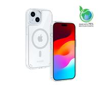Coque antibactérienne antichoc magnétique invisible Fabriqué Avec du 75% Plastique Recyclé pour Apple iPhone 15, Transparente