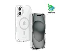 Coque antibactérienne antichoc magnétique invisible Fabriqué Avec du 75% Plastique Recyclé pour Apple iPhone 16 Plus, Transparente