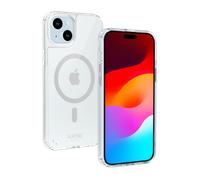 Coque antibactérienne antichoc magnétique invisible pour Apple iPhone 15 Plus, Transparente