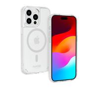 Coque antibactérienne antichoc magnétique invisible pour Apple iPhone 15 Pro Max, Transparente