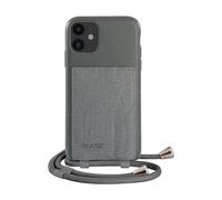 Coque antibactérienne Vegan bio en bandouliére pour Apple iPhone 11, Gris lave