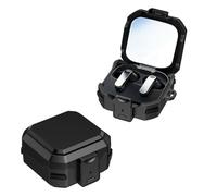 Coque antichoc avec boucle de suspension pour écouteurs Sam-Sung Buds4/Buds4Pro, compatible avec Buds 4/Buds 4Pro (noir)