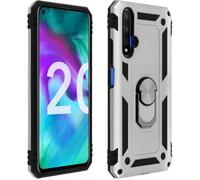 Coque Antichoc - AVIZAR - Honor 20 / Huawei Nova 5T - Bague Support Vidéo - Bi-matières - Gris