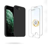 Coque antichoc compatible iPhone Se 2020 / 2022 Noir + 2 protections écran - EVETANE