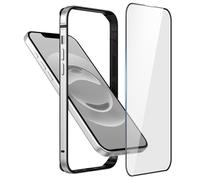 Coque Antichoc en métal pour iPhone 16E, Cadre en Aluminium, Coque Fine [Pare-Chocs intérieur en Silicone Souple] [Protection des Bords surélevés] Coque de Protection d'écran en Verre trempé HD pour