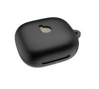 Coque antichoc en silicone pour écouteurs Beats Powerbeats Pro - Coque de protection avec porte-clés Orange (noir)
