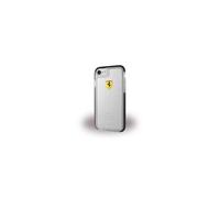 Coque antichoc iPhone 7 Ferrari Racing transparent et noir
