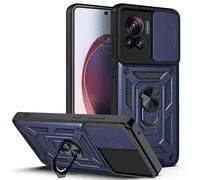 Coque Antichoc Magnétique Bleue Pour Motorola Moto G54 5g - Support Anneau