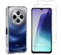 Coque antichoc - Phonillico® - Xiaomi Redmi 14C - Souple - Transparent - 2 Verres Trempés