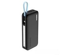 Coque antichoc pour CUKTECH CP25 Power Bank Travel(Noir) | Silicone absorbant les chocs, protection contre les chutes, découpes précises des ports, ajustement 20 000 mAh, noir, gris