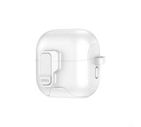 Coque antichoc pour Huawei FreeClip 2 avec mécanisme de couvercle intelligent, protection complète souple pour coque en tpu pour randonnée, cyclisme, gris-noir (blanc)