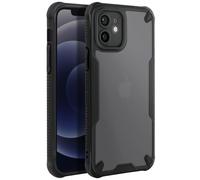 Coque Antichoc pour iPhone 12 Coins renforcés Dos Mat Anti-trace Noir