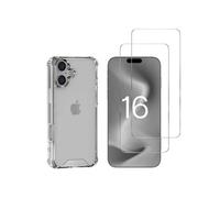 Coque antichoc pour iPhone 16 et 2 Verres Trempé Film Protection Ecran