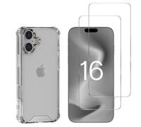 Coque antichoc pour iPhone 16 et 2 Verres Trempé Film Protection Ecran Phonillico®