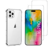 Coque Antichoc Pour Iphone 16 Pro Et 2 Verres Trempé Film Protection Ecran Phonillico®