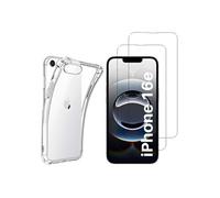 Coque antichoc pour iPhone 16e et 2 Verres Trempé Film Protection Ecran
