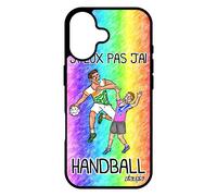 Coque Antichoc Pour Iphone 17 En Silicone J'peux Pas J'ai Hand Cover Vert Comique Bd De Protection Humour Smartphone Handball Drole