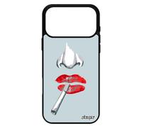 Coque Antichoc Pour Iphone 17 Pro Max En Silicone Femme Levres Cigarette Love Fatale Art Cover Bouche Femme Bisou De Protection 4g