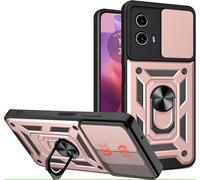 Coque Antichoc Pour Motorola Moto E14 / G04 / G04s / G24 ¿ Glissière De Protection D'objectif, Anneau Rotatif 360° Avec Support Intégré, Pc+Tpu Slim, Compatible Fixation Magnétique