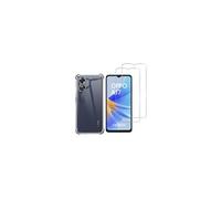 Coque antichoc pour Oppo A17 et 2 Verres Trempé Film Protection Ecran