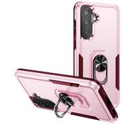 Coque Antichoc Pour Samsung A36 Anneau Magnétique Et Support Rose Champagne