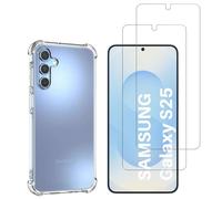 Coque antichoc pour Samsung Galaxy S25 et 2 Verres Trempé Film Protection Ecran Phonillico®