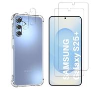 Coque antichoc pour Samsung Galaxy S25 PLUS / S25+ et 2 Verres Trempé écran et 2 Protections Caméra