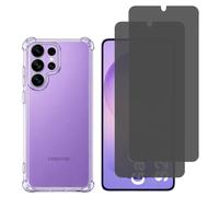 Coque antichoc pour Samsung Galaxy S26 ULTRA et 2 Verres Trempé Noir Anti Espion Vitre Protection Ecran Phonillico®