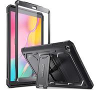 Coque Antichoc pour Samsung Galaxy Tab A 10.1 2019 SM-T510/SM-T515 avec Protection d'Écran Intégrée, Étui avec Couvre-béquille Housse Pare-Chocs Robuste Union, Noir