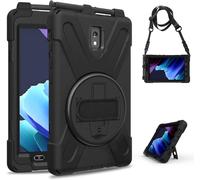 Coque Antichoc Pour Samsung Galaxy Tab Active 3 8"" T570 T575 T577, Housse De Protection Robuste À Rotation Avec Béquille, Bandoulière Réglable, Porte-Crayon, Pour Samsung Galaxy Tab Active 3 8