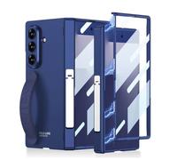 Coque antichoc pour Samsung Galaxy Z Fold 7, protection robuste tout compris d'écran, charnière, objectif, béquille avec dragonne, housse de téléphone (Z Fold 7, vert) (Z Fold 7, bleu)