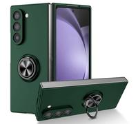 Coque antichoc pour Samsung Galaxy Z Fold 7, protection surélevée pour appareil photo, coque fine et pivotante en métal givré avec coque de protection d'objectif tout compris (Z Fold 7, vert) (Z Fold