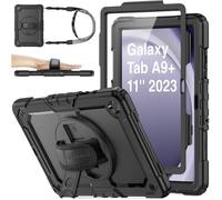 Coque antichoc pour tablette Samsung Galaxy Tab A9 Plus - SUTEO - 11 pouces - Rotative à 360° - Dragonne - Porte-stylo