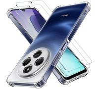 Coque Antichoc pour Xiaomi Redmi 14C / Redmi A4 / Xiaomi Poco C75 et 2 Pièces Verre Trempé Mince Souple TPU, Transparent - TECHTA