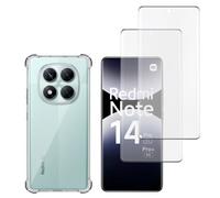 Coque antichoc pour Xiaomi Redmi Note 14 PRO 5G / Redmi Note 14 PRO PLUS 5G et 2 Verres Trempé Film Protection Ecran Phonillico®