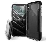 Coque antichoc renforcée pour iPhone XS Max Defense Clear - Noir transparent -