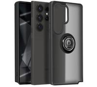 Coque pour Samsung Galaxy S25 Ultra Bague Métallique Support Vidéo Noir