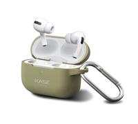 Coque Apple AirPods Pro en gel de silicone doux, Vert olive