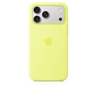 Coque Apple en silicone avec MagSafe jaune fluo pour iPhone 17 Pro Max