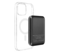 Coque iPhone 11 et Powerbank 5000 mAh Magsafe Swissten Transparent Noir