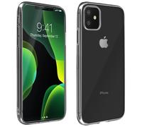Coque Apple iPhone 11 Silicone Souple et Film Verre Trempé 9H Transparent