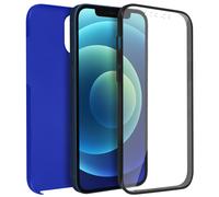 Coque Apple iPhone 12 / 12 Pro Protection Arrière Rigide et Avant Souple bleu